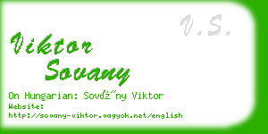 viktor sovany business card